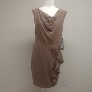 Jones Wear Tan Sleeveless Dress